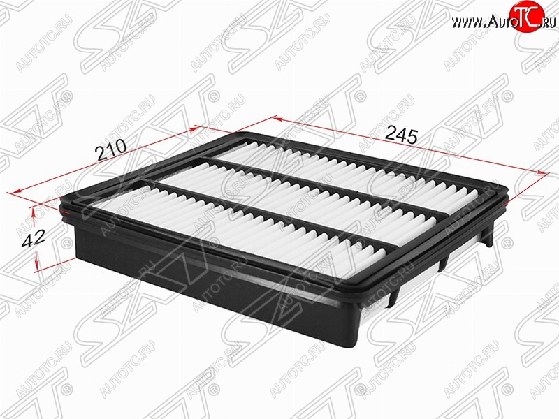 299 р. Фильтр воздушный двигателя SAT (245х210х42 mm)  Hyundai Terracan  HP (2001-2007) дорестайлинг, рестайлинг  с доставкой в г. Омск