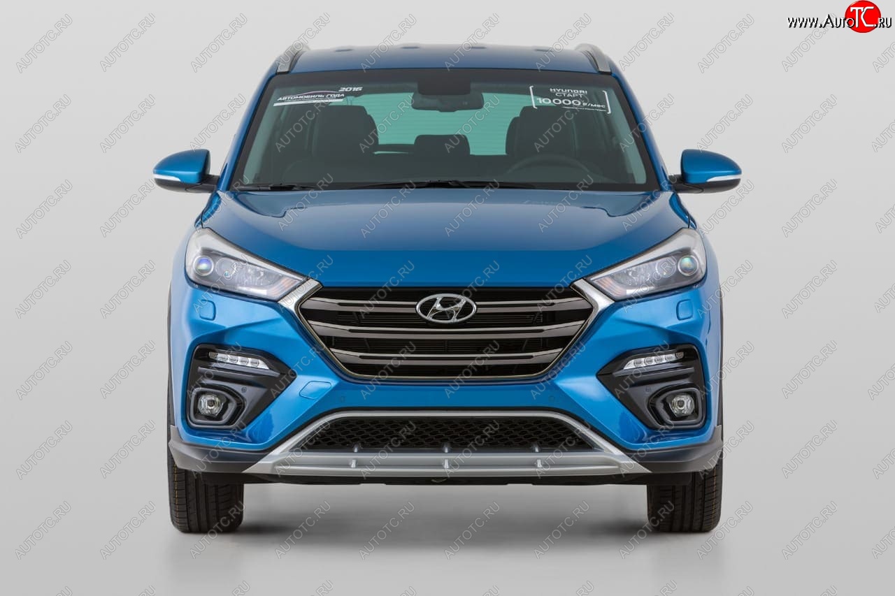 21 899 р. Передний бампер YT  Hyundai Tucson  TL (2015-2018) дорестайлинг (Неокрашенный)  с доставкой в г. Омск