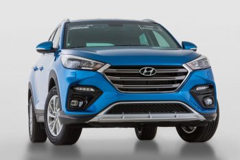 21 899 р. Передний бампер YT  Hyundai Tucson  TL (2015-2018) дорестайлинг (Неокрашенный)  с доставкой в г. Омск. Увеличить фотографию 2