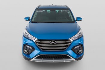 21 899 р. Передний бампер YT  Hyundai Tucson  TL (2015-2018) дорестайлинг (Неокрашенный)  с доставкой в г. Омск. Увеличить фотографию 6