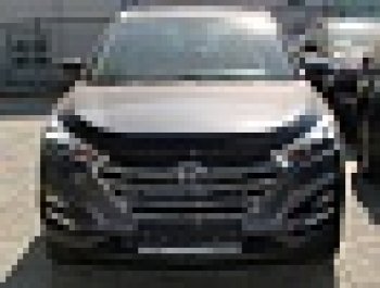 2 799 р. Дефлектор капота SIM Hyundai Tucson TL дорестайлинг (2015-2018)  с доставкой в г. Омск. Увеличить фотографию 2