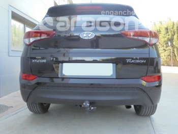 23 899 р. Фаркоп Aragon (съемный шар тип S - горизонтальный выдвижной шар) Hyundai Tucson TL дорестайлинг (2015-2018)  с доставкой в г. Омск. Увеличить фотографию 1