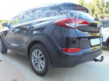 23 899 р. Фаркоп Aragon (съемный шар тип S - горизонтальный выдвижной шар) Hyundai Tucson TL дорестайлинг (2015-2018)  с доставкой в г. Омск. Увеличить фотографию 2