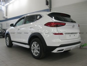 6 799 р. Юбка заднего бампера АВТОКРАТ Hyundai Tucson TL рестайлинг (2018-2021) (Неокрашенная)  с доставкой в г. Омск. Увеличить фотографию 2