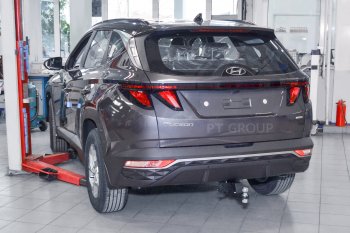 14 999 р. Фаркоп Petroil Tuning (съемный квадрат, сборка РФ) Hyundai Tucson NX4 (2020-2022)  с доставкой в г. Омск. Увеличить фотографию 4