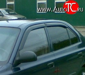 999 р. Комплект дефлекторов окон (ветровиков) 4 шт. Russtal Hyundai Accent седан ТагАЗ (2001-2012)  с доставкой в г. Омск