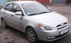 1 649 р. Реснички на фары CT v1 Hyundai Accent MC хэтчбек (2005-2011) (Неокрашенные)  с доставкой в г. Омск. Увеличить фотографию 2