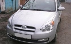 1 649 р. Реснички на фары CT v1 Hyundai Accent MC хэтчбек (2005-2011) (Неокрашенные)  с доставкой в г. Омск. Увеличить фотографию 3