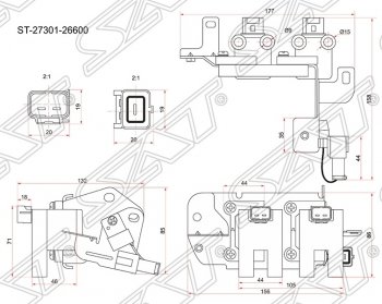 1 799 р. Катушка зажигания SAT  Hyundai Accent  седан ТагАЗ (2001-2012), Hyundai Elantra  XD (2000-2003), KIA Cerato  1 LD (2003-2008)  с доставкой в г. Омск. Увеличить фотографию 1