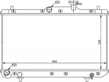 3 999 р. Радиатор двигателя SAT (трубчатый, 1.6, МКПП) Hyundai Accent седан ТагАЗ (2001-2012)  с доставкой в г. Омск. Увеличить фотографию 1