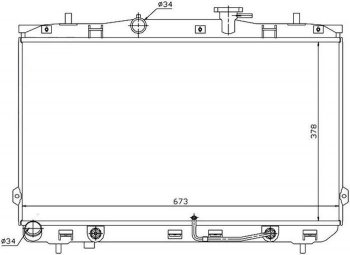 Радиатор двигателя SAT (трубчатый, 1.6/2.0/2.0D, АКПП) Hyundai Elantra XD седан дорестайлинг (2000-2003)
