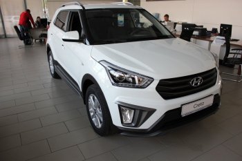 5 649 р. Накладка на передний бампер АвтоКрат Hyundai Creta GS рестайлинг (2019-2021) (Неокрашенная)  с доставкой в г. Омск. Увеличить фотографию 3