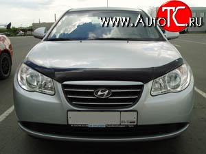 2 204 р. Дефлектор капота NovLine Hyundai Elantra HD (2006-2011)  с доставкой в г. Омск