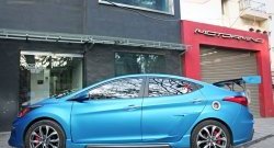 5 499 р. Пороги накладки M&S Version Hyundai Elantra MD дорестайлинг (2010-2013) (Неокрашенные)  с доставкой в г. Омск. Увеличить фотографию 1