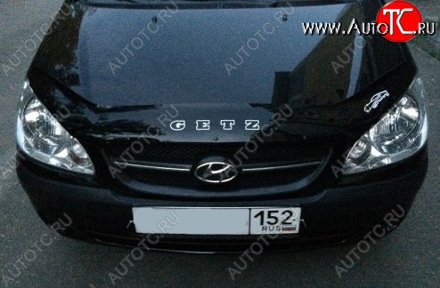 999 р. Дефлектор капота Russtal Hyundai Getz TB хэтчбэк 5 дв. рестайлинг (2005-2010)  с доставкой в г. Омск