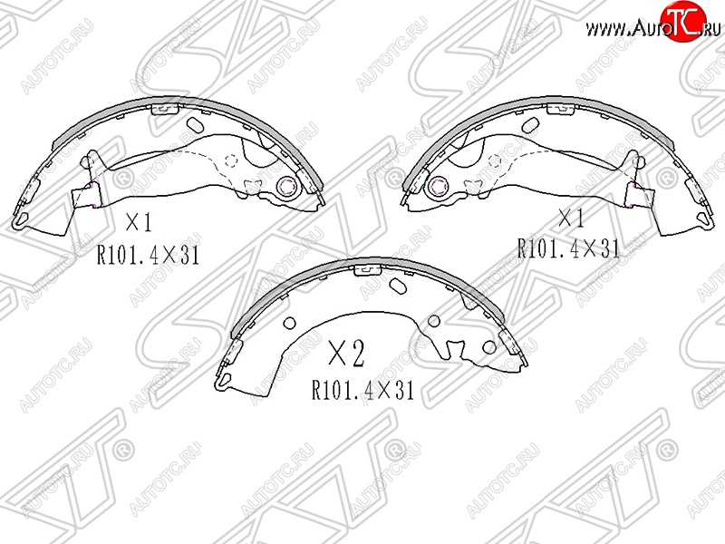 1 569 р. Колодки тормозные SAT (задние) Hyundai Solaris RBr седан рестайлинг (2014-2017)  с доставкой в г. Омск