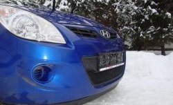 1 469 р. Сетка на бампер Russtal (черная) Hyundai i20 PB хэтчбэк дорестайлинг (2008-2012)  с доставкой в г. Омск. Увеличить фотографию 3