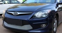 1 539 р. Сетка на бампер Russtal (хром) Hyundai I30 FD универсал рестайлинг (2010-2012)  с доставкой в г. Омск. Увеличить фотографию 3