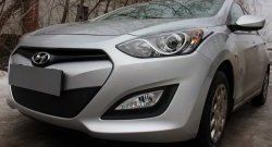 1 839 р. Сетка на бампер Russtal (черная) Hyundai I30 2 GD дорестайлинг универсал (2011-2015)  с доставкой в г. Омск. Увеличить фотографию 5