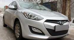 1 839 р. Сетка на бампер Russtal (черная) Hyundai I30 2 GD дорестайлинг универсал (2011-2015)  с доставкой в г. Омск. Увеличить фотографию 7