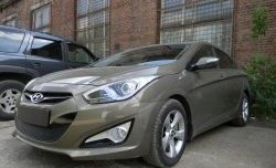 2 099 р. Сетка на бампер Russtal (черная)  Hyundai I40  1 VF (2011-2019) дорестайлинг седан, рестайлинг седан, рестайлинг универсал  с доставкой в г. Омск. Увеличить фотографию 2