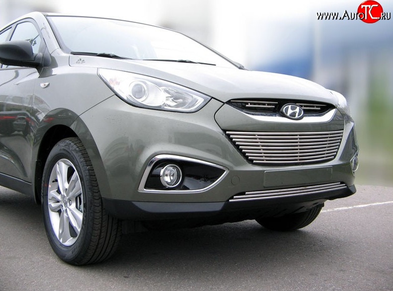 2 999 р. Нижняя декоративная вставка воздухозаборника Berkut Hyundai IX35 LM дорестайлинг (2009-2013)  с доставкой в г. Омск