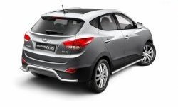 8 599 р. Защита порогов из круглой трубы диаметром 63 мм Petroil Tuning Hyundai IX35 LM дорестайлинг (2009-2013) (Нержавеющая полированная сталь)  с доставкой в г. Омск. Увеличить фотографию 2