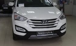 1 539 р. Сетка на бампер Russtal (хром)  Hyundai Santa Fe  DM (2012-2016) дорестайлинг  с доставкой в г. Омск. Увеличить фотографию 2