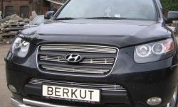 5 999 р. Декоративная вставка решетки радиатора Berkut Hyundai Santa Fe CM дорестайлинг (2006-2009)  с доставкой в г. Омск. Увеличить фотографию 1