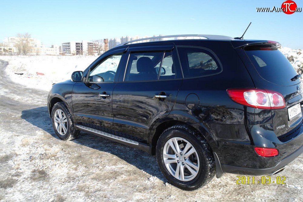 13 549 р. Пороги BMW Style Hyundai Santa Fe CM рестайлинг (2009-2012)  с доставкой в г. Омск