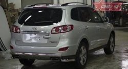 Защита заднего бампера рестайлинг Souz-96 (d60) Hyundai Santa Fe CM рестайлинг (2009-2012)