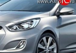 4 299 р. Переднее левое крыло Стандартное Hyundai Solaris RBr хэтчбэк дорестайлинг (2010-2014) (Окрашенное)  с доставкой в г. Омск. Увеличить фотографию 2