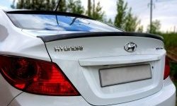 3 089 р. Козырёк на заднее стекло Драйв  Hyundai Solaris  RBr (2010-2017) седан дорестайлинг, седан рестайлинг (Неокрашенный)  с доставкой в г. Омск. Увеличить фотографию 3