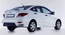 3 599 р. Пороги накладки Sport Hyundai Solaris RBr седан дорестайлинг (2010-2014) (Неокрашенные)  с доставкой в г. Омск. Увеличить фотографию 6