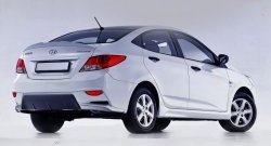 3 599 р. Пороги накладки Sport Hyundai Solaris RBr седан рестайлинг (2014-2017) (Неокрашенные)  с доставкой в г. Омск. Увеличить фотографию 7