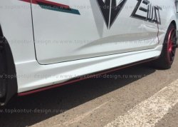 Пороги накладки TopKontur Design Hyundai Solaris RBr седан рестайлинг (2014-2017)