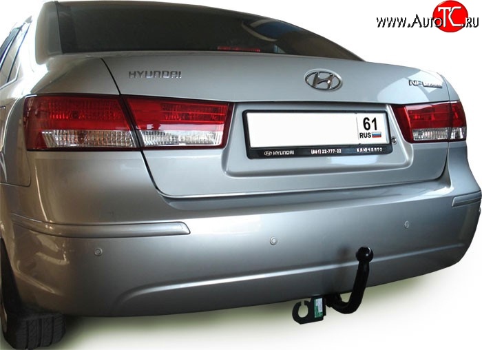 7 649 р. Фаркоп Лидер Плюс  Hyundai Sonata  NF (2004-2010) дорестайлинг, рестайлинг (Без электропакета)  с доставкой в г. Омск