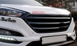 9 649 р. Решётка радиатора CT Hyundai Tucson LM (2010-2017) (Неокрашенная)  с доставкой в г. Омск. Увеличить фотографию 4