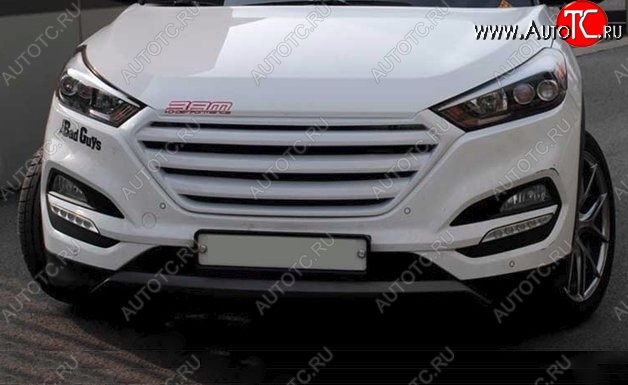 9 649 р. Решётка радиатора CT Hyundai Tucson LM (2010-2017) (Неокрашенная)  с доставкой в г. Омск