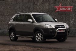 18 764 р. Защита переднего бампера Souz-96 (d76) Hyundai Tucson JM (2004-2010)  с доставкой в г. Омск. Увеличить фотографию 3