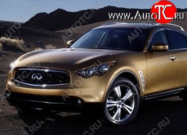 17 299 р. Накладка на передний бампер CT INFINITI FX35 S50 дорестайлинг (2002-2005) (Неокрашенная)  с доставкой в г. Омск