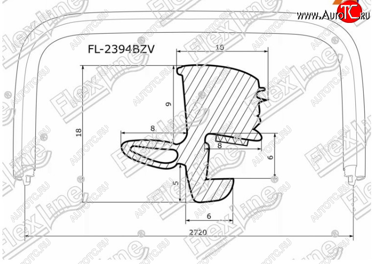 3 479 р. Молдинг лобового стекла FlexLine INFINITI FX35 S50 дорестайлинг (2002-2005)  с доставкой в г. Омск