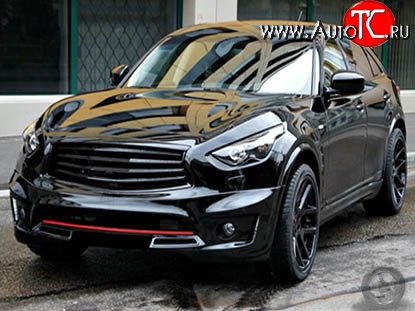 11 499 р. Решётка радиатора Elford INFINITI FX37 S51 рестайлинг (2011-2013) (Неокрашенная)  с доставкой в г. Омск