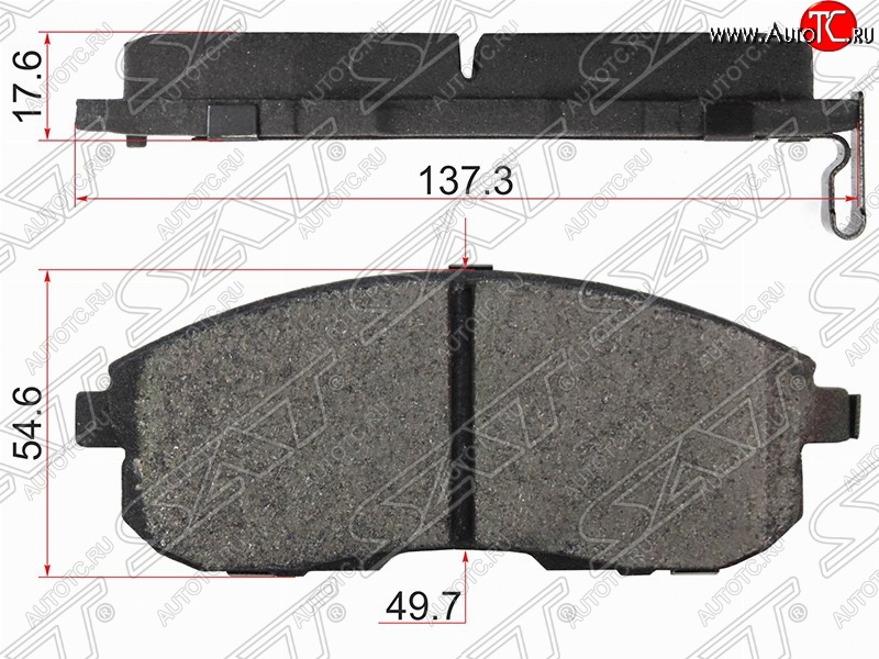 1 449 р. Комплект тормозных колодок SAT  INFINITI G35  V36 (2006-2015), Nissan Cefiro  A33 (1998-2003), Nissan Pulsar (2013-2015), Nissan Teana  2 J32 (2008-2011)  с доставкой в г. Омск