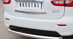 13 699 р. Одинарная защита заднего бампера из трубы диаметром 76 мм SLITKOFF  INFINITI JX35 (2012-2014)  с доставкой в г. Омск. Увеличить фотографию 2