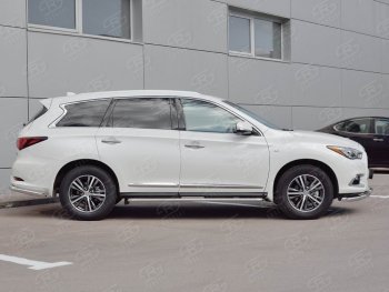 21 699 р. Широкая защита порогов с трубой диаметром 42 мм SLITKOFF v1  INFINITI QX60  L50 (2016-2021) рестайлинг  с доставкой в г. Омск. Увеличить фотографию 3