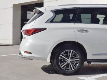 18 349 р. Одинарная защита заднего бампера из трубы диаметром 76 мм SLITKOFF INFINITI QX60 L50 рестайлинг (2016-2021)  с доставкой в г. Омск. Увеличить фотографию 3