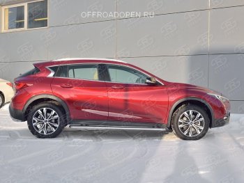 30 999 р. Порожки для ног (труба Ø42) SLITKOFF  INFINITI QX30  H15E (2016-2020) (Вариант 3 (лист нерж, проф. нерж))  с доставкой в г. Омск. Увеличить фотографию 4