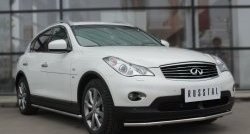 13 899 р. Одинарная защита переднего бампера из трубы диаметром 42 мм SLITKOFF  INFINITI Qx50  J50 (2013-2016) дорестайлинг  с доставкой в г. Омск. Увеличить фотографию 4