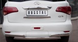 25 699 р. Защита заднего бампера (Ø75x42 мм, нержавейка) Russtal INFINITI QX56 Z62 (2010-2013)  с доставкой в г. Омск. Увеличить фотографию 1